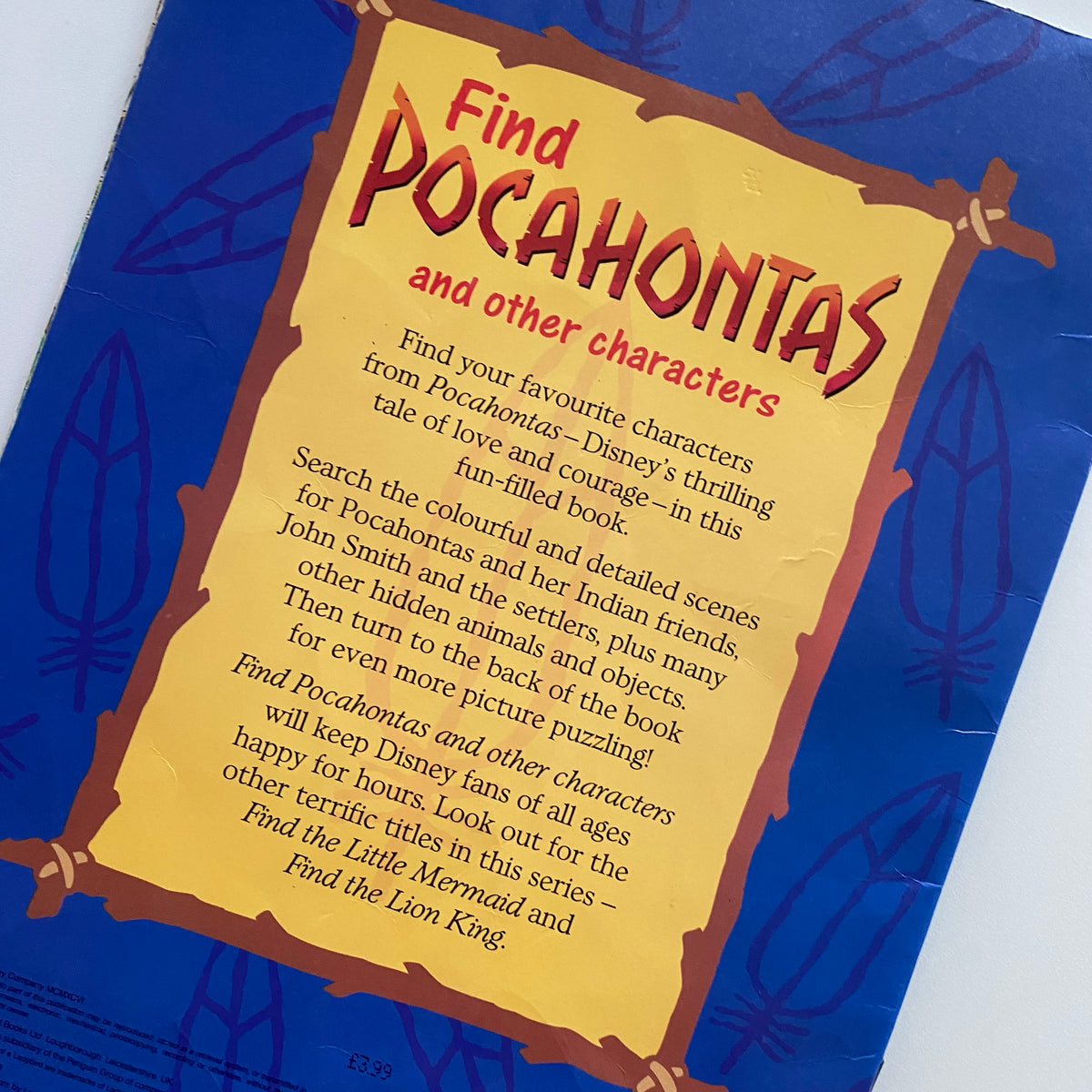 Vintage Disney Pocahontas Look & Find Book