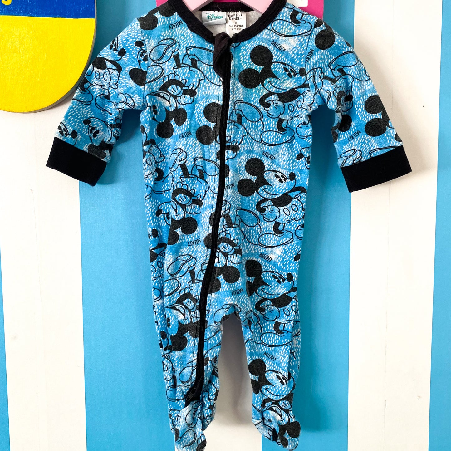 Disney Mickey Mouse Footed Suit - Size 3-6M