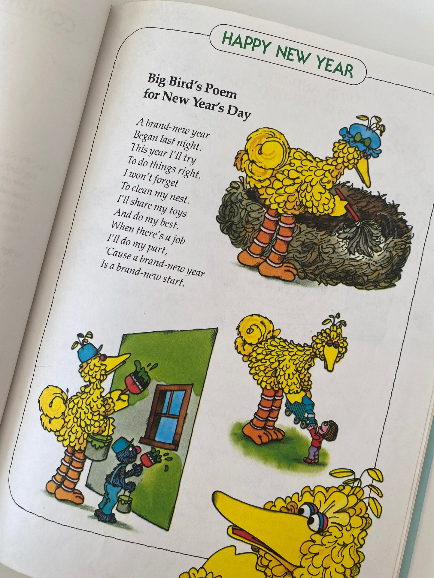 Vintage A Big Year On Sesame Street Book