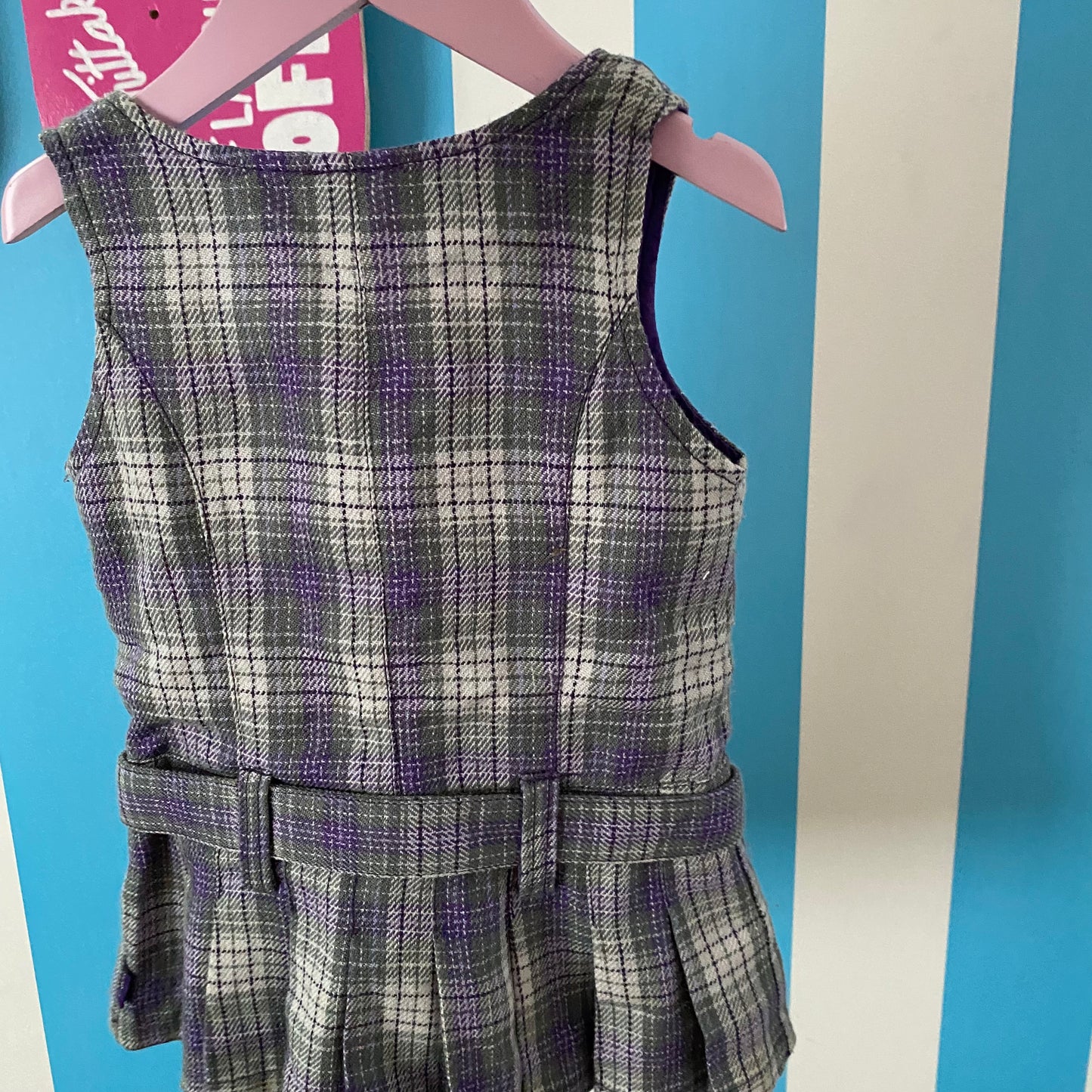 Y2K Tartan Pumpkin Patch Dress - Size 2