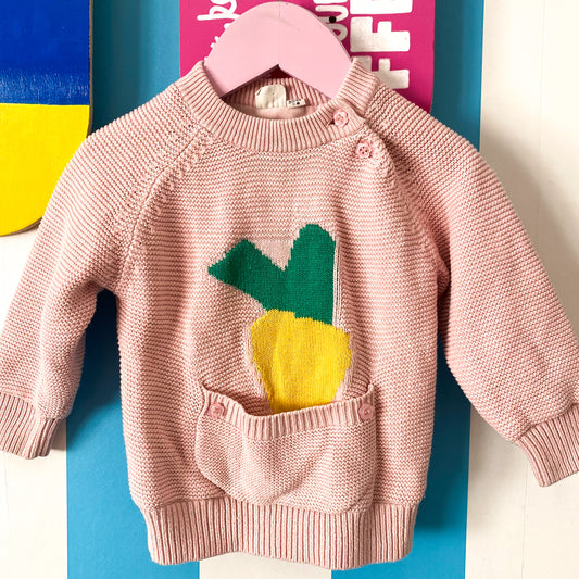 Fleece Lined Knit Jumper - Size 1