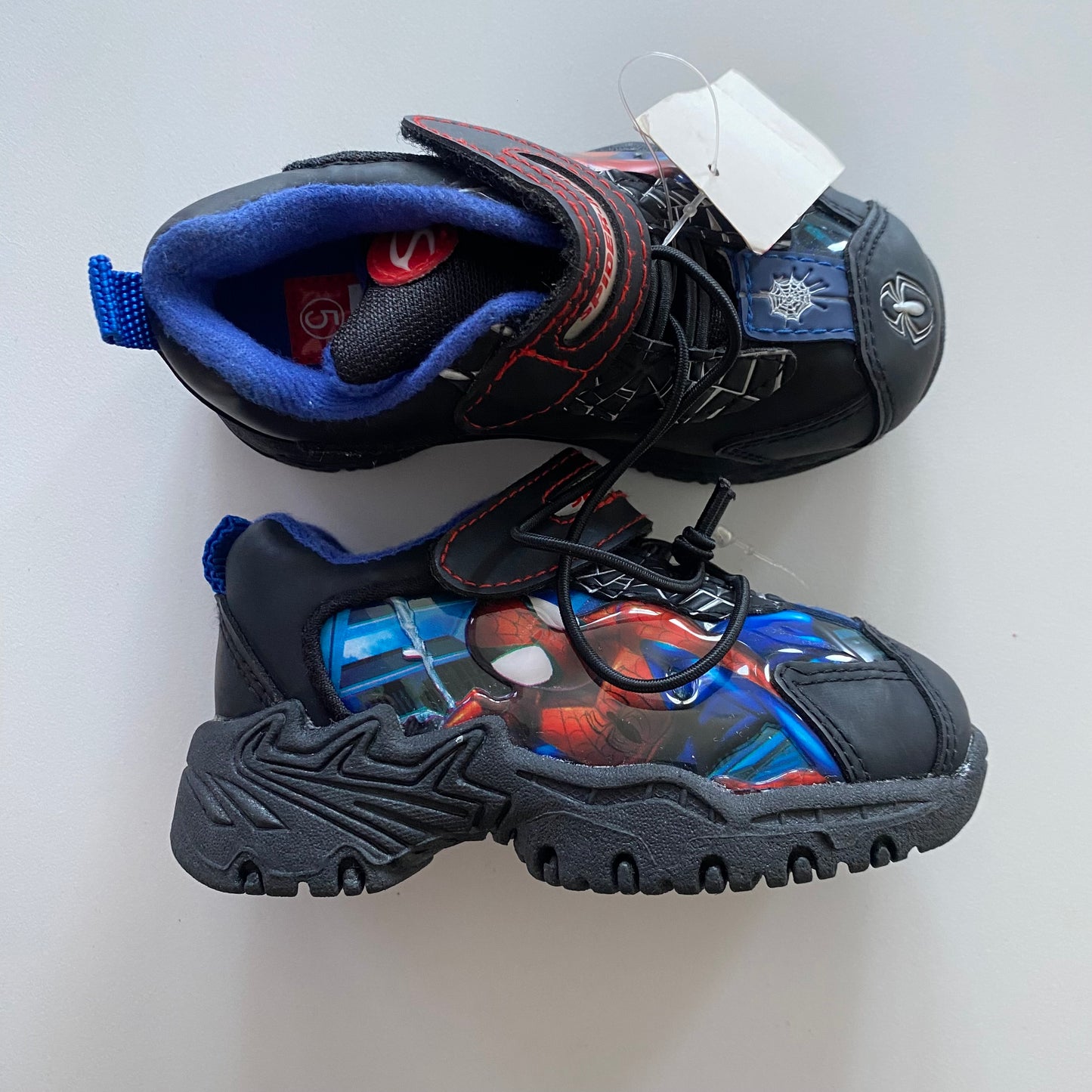Spider-Man Sneakers - Size 5 (NEW)