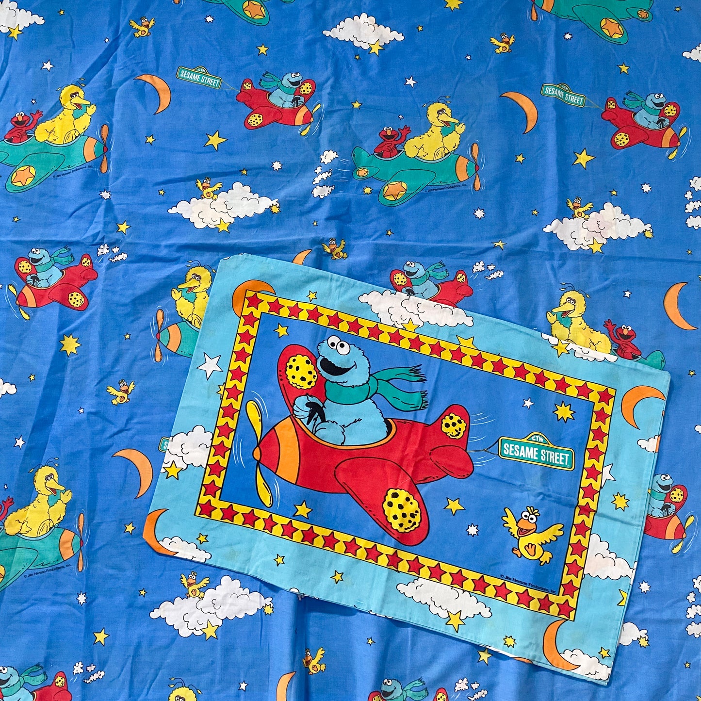 Vintage Sesame Street Reversible Single Duvet Cover & Pillowcase