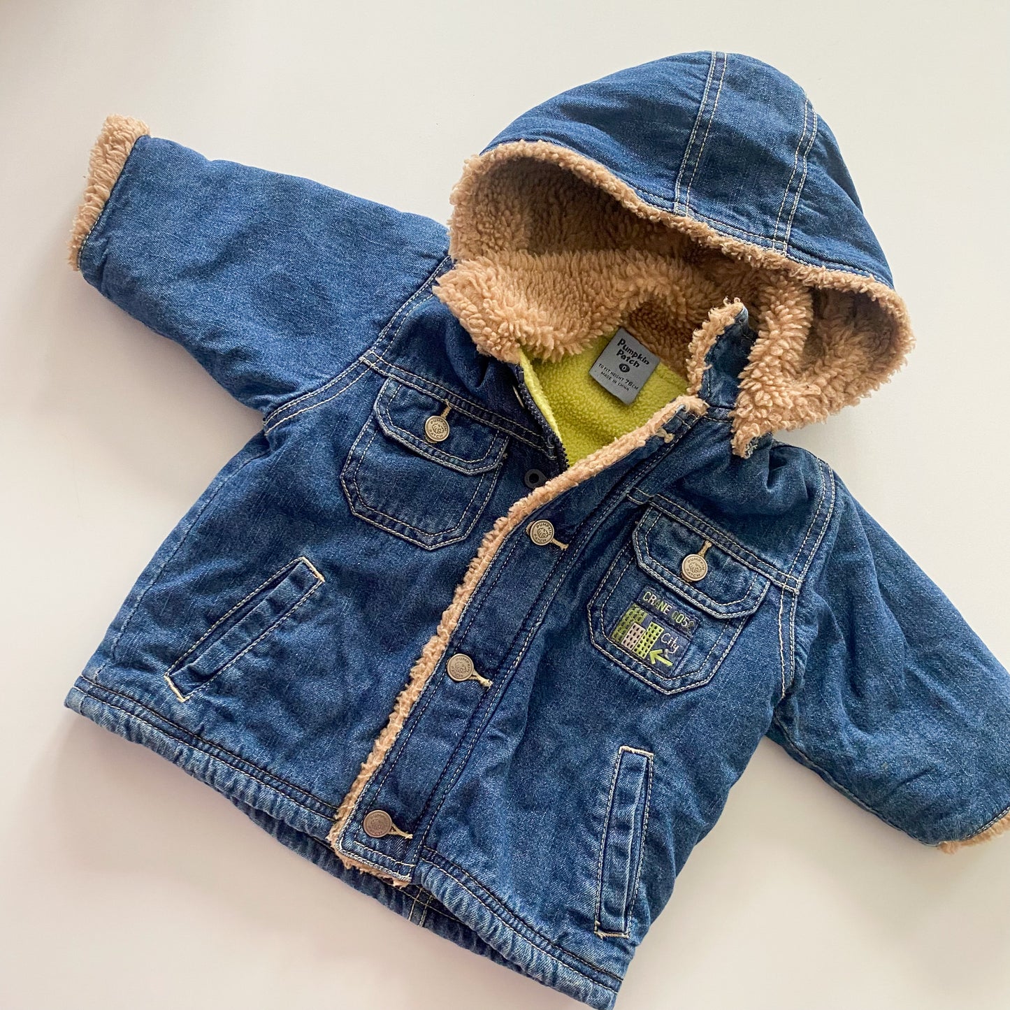 Vintage Pumpkin Patch Denim Jacket - Size 6-12M