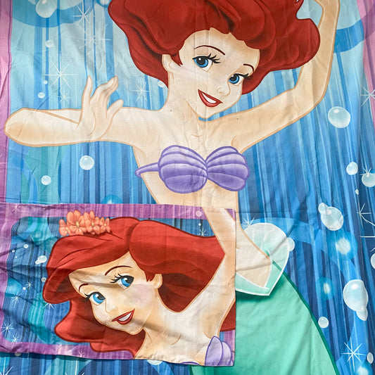 Disney Princess Little Mermaid Ariel Single Duvet Cover & Pillowcase