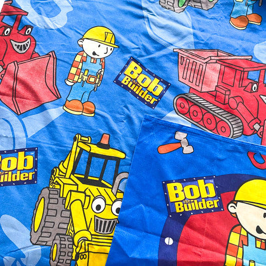 Vintage Bob The Builder Single Duvet & Pillowcase