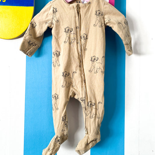 Cotton On Baby Disney Lion King Footed Suit - Size 0-3M