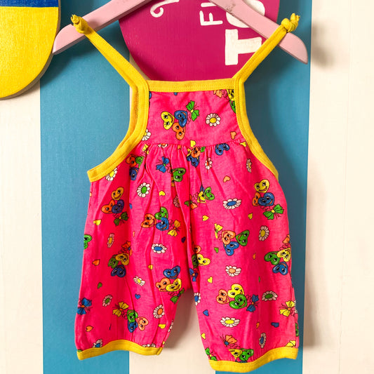 Vintage Hot Pink Romper - Size 6M