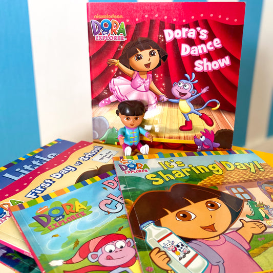 Dora Books (5) & Figure